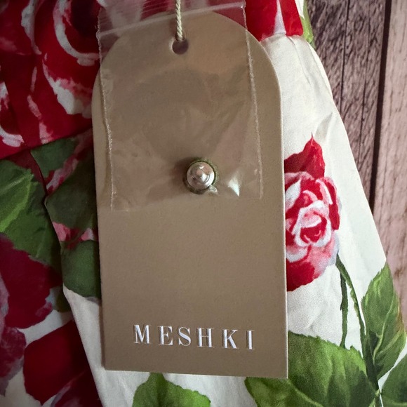 Meshki Floral Midi Dress - Red and Green - Picture 8 of 9